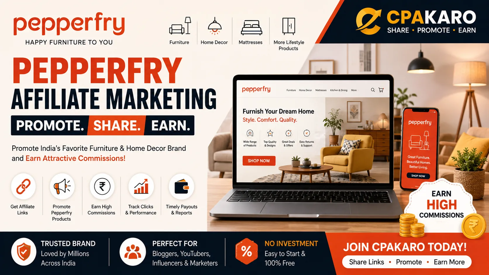 Pepperfry Affiliate Marketing